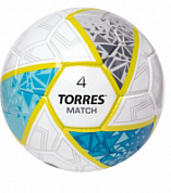 Мяч футбольный TORRES Match, р.4 32 панели, PU, 4 подкл. слоя, ручная сш. F323974