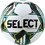 Мяч футбольный SELECT Match р,5, FIFA DВ Basic, гибрид сшивка, бело-зелено-черный