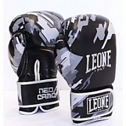 Перчатки бокс LEONE ARMY черно - серый кожа