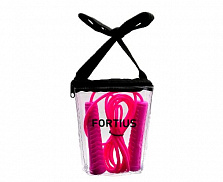 Скакалка 3 м Fortius Neon розовая в сумке