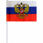 Флаг России 14 х 20 см с гербом