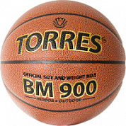 Мяч баскетбольный TORRES BM900, B32035,р.5  ПУ , нейлон. корд, бут.камера темнооранж-черн