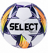 Мяч футбольный SELECT Brillant Training DB V24 р.5, 32 пан.,ПУ., гибрид. сш.,бел-фиол-оранж