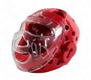Шлем тхэквондо с маской HEAD GUARD FACE MASK WT AdiTHGM01 красный