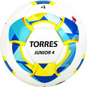 Мяч футбольный TORRES Junior-4 р.4, вес 310-330 г,глянц.ПУ, 3 сл, 32 пан, руч.сш, F320234