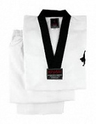 Кимоно тхэквондо добок Khan WT Extra Light Black T00002 белый