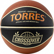 Мяч баскетбольный TORRES Crossover р.7 синт. кожа корич.