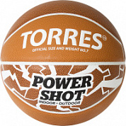 Мяч баскетбольный TORRES Power Shot B32087 р.7 резина , нейлон. корд, бут.камера.