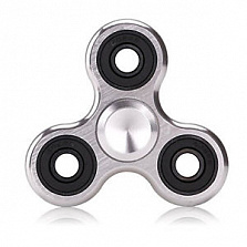 Спиннер Fidget Spinner metalic серебряный