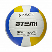 Мяч волейбольный ATEMI SPACE PU Soft р.5 синт. кожа.бел/желт/сини
