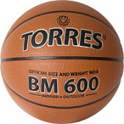 Мяч баскетбольный TORRES ВМ600, B32026 р.6 ПУ. нейлон корд, бут.камера.